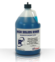 high solids rinse aid for commercial dish washers